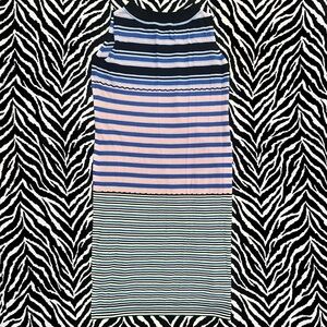 ★ Marni x Uniqlo Pink and Blue Stripe Knit Midi Dress ★